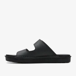 Clarks Litton Strap Black Leather Sale