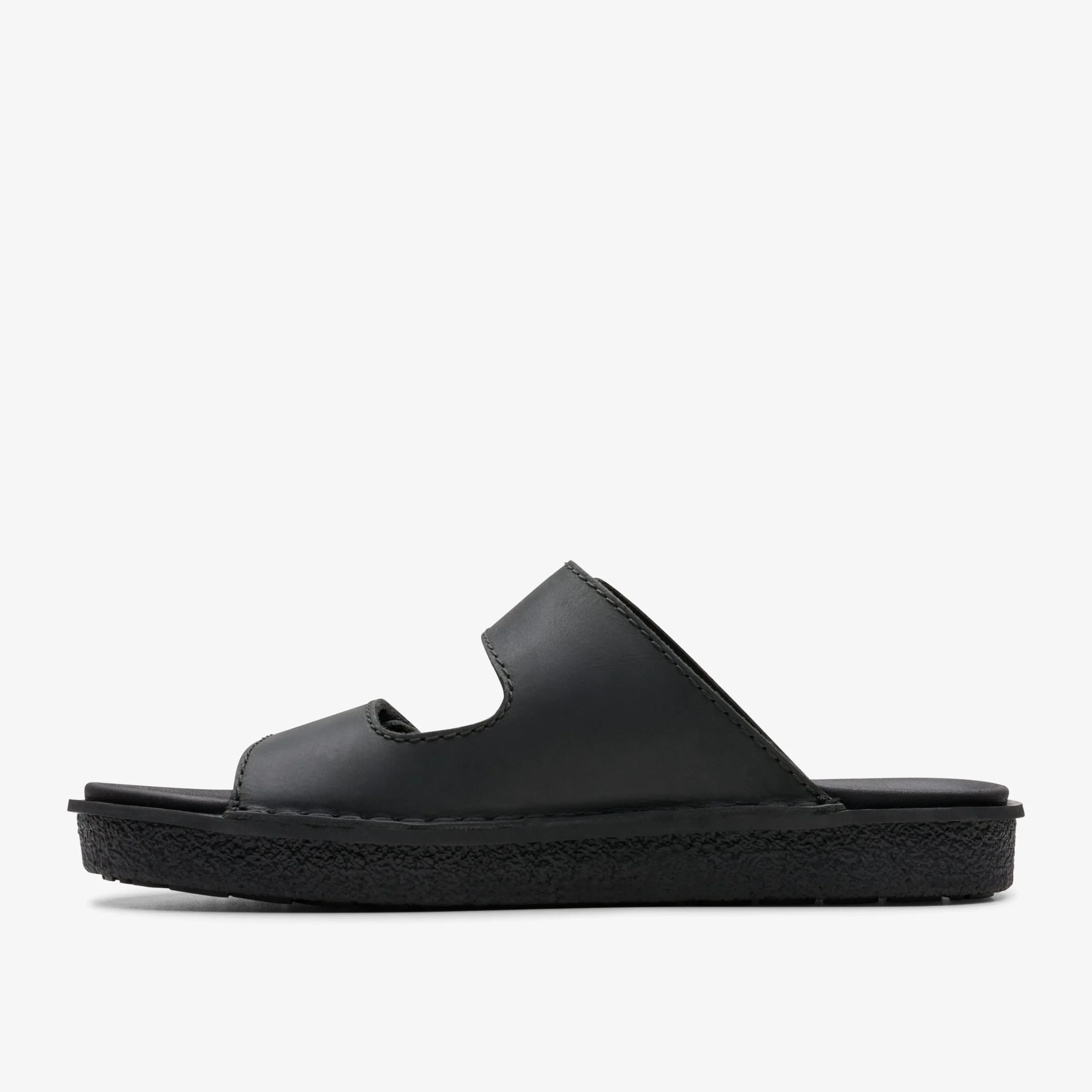 Clarks Litton Strap Black Leather Sale