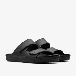 Clarks Litton Strap Black Leather Sale