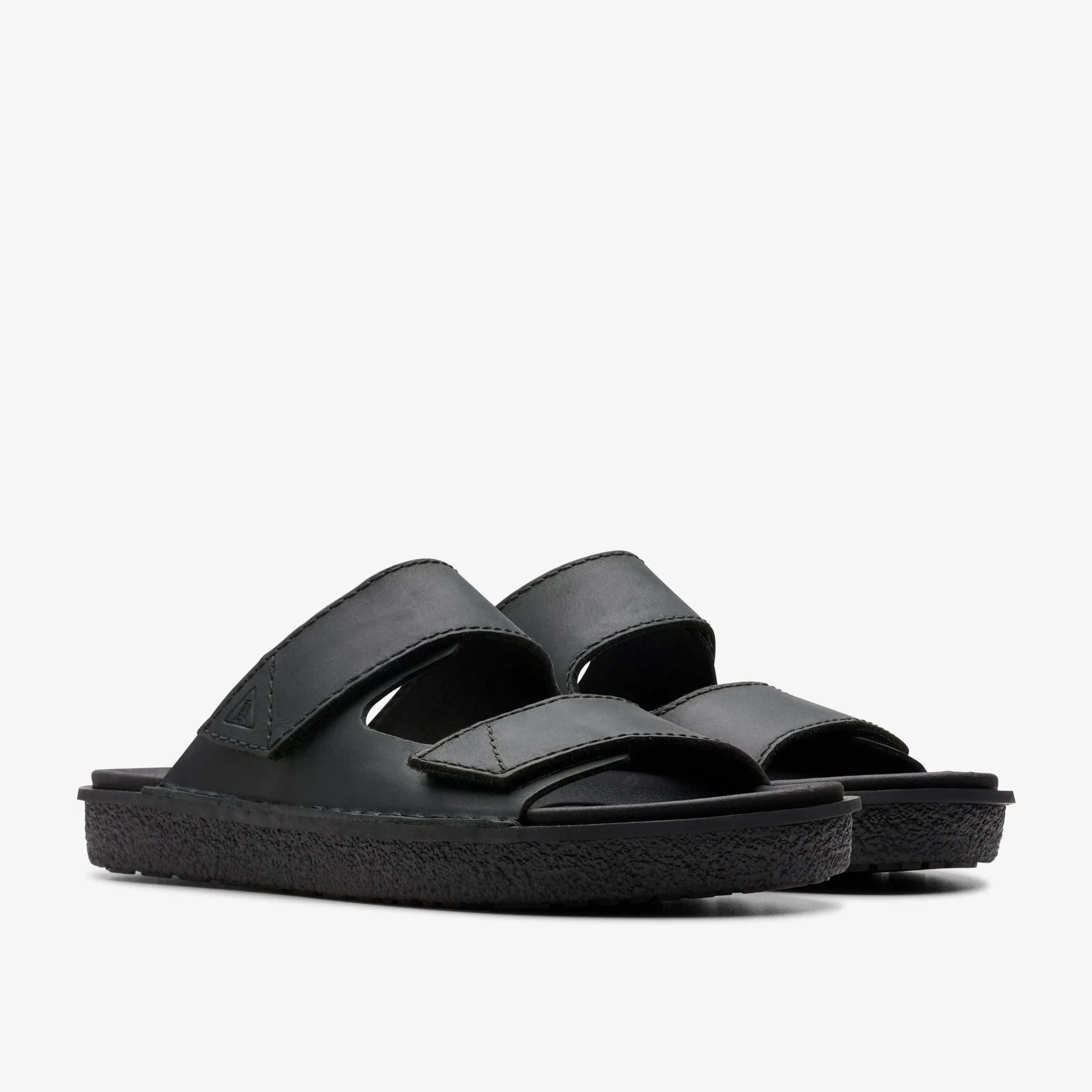 Clarks Litton Strap Black Leather Sale