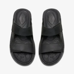 Clarks Litton Strap Black Leather Sale