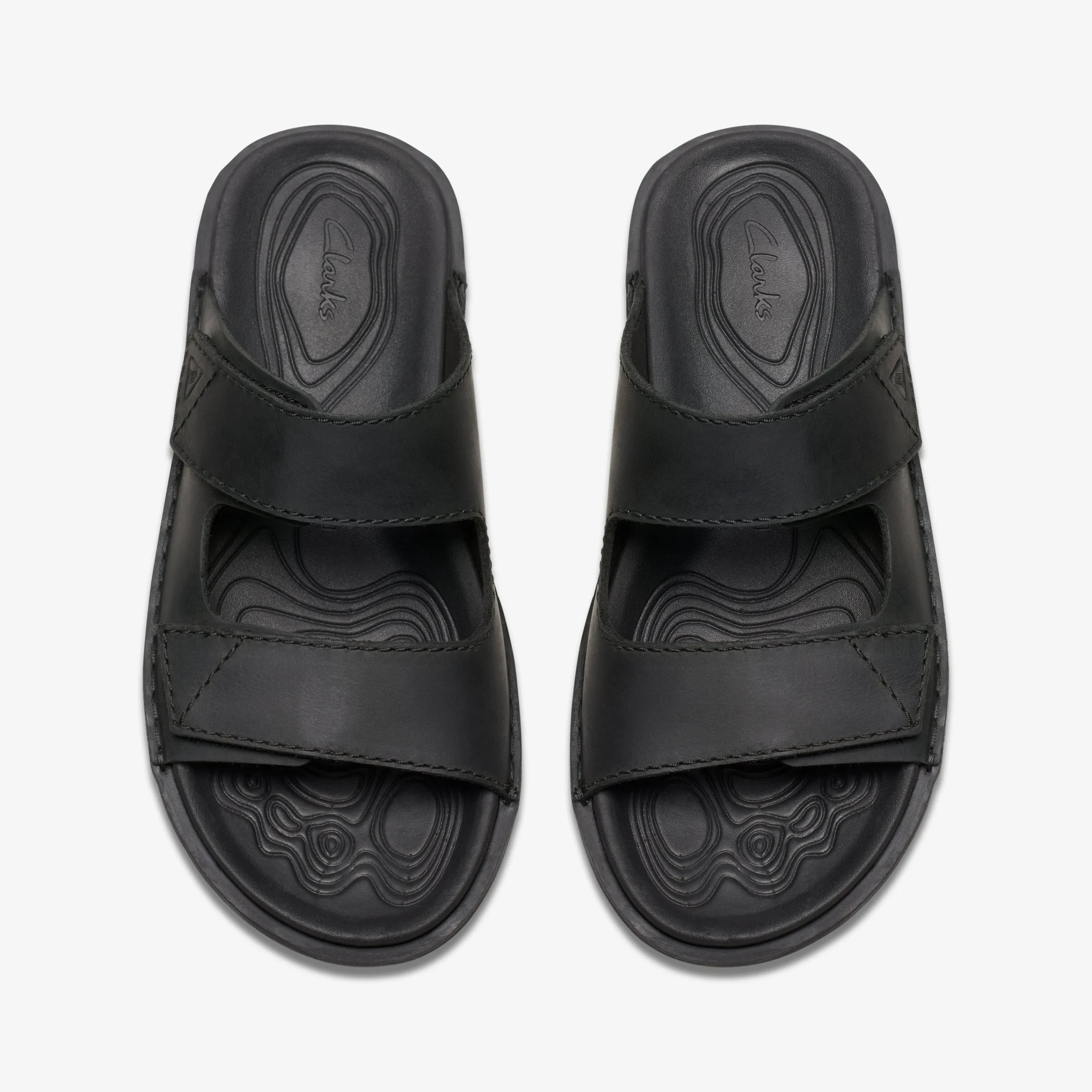 Clarks Litton Strap Black Leather Sale