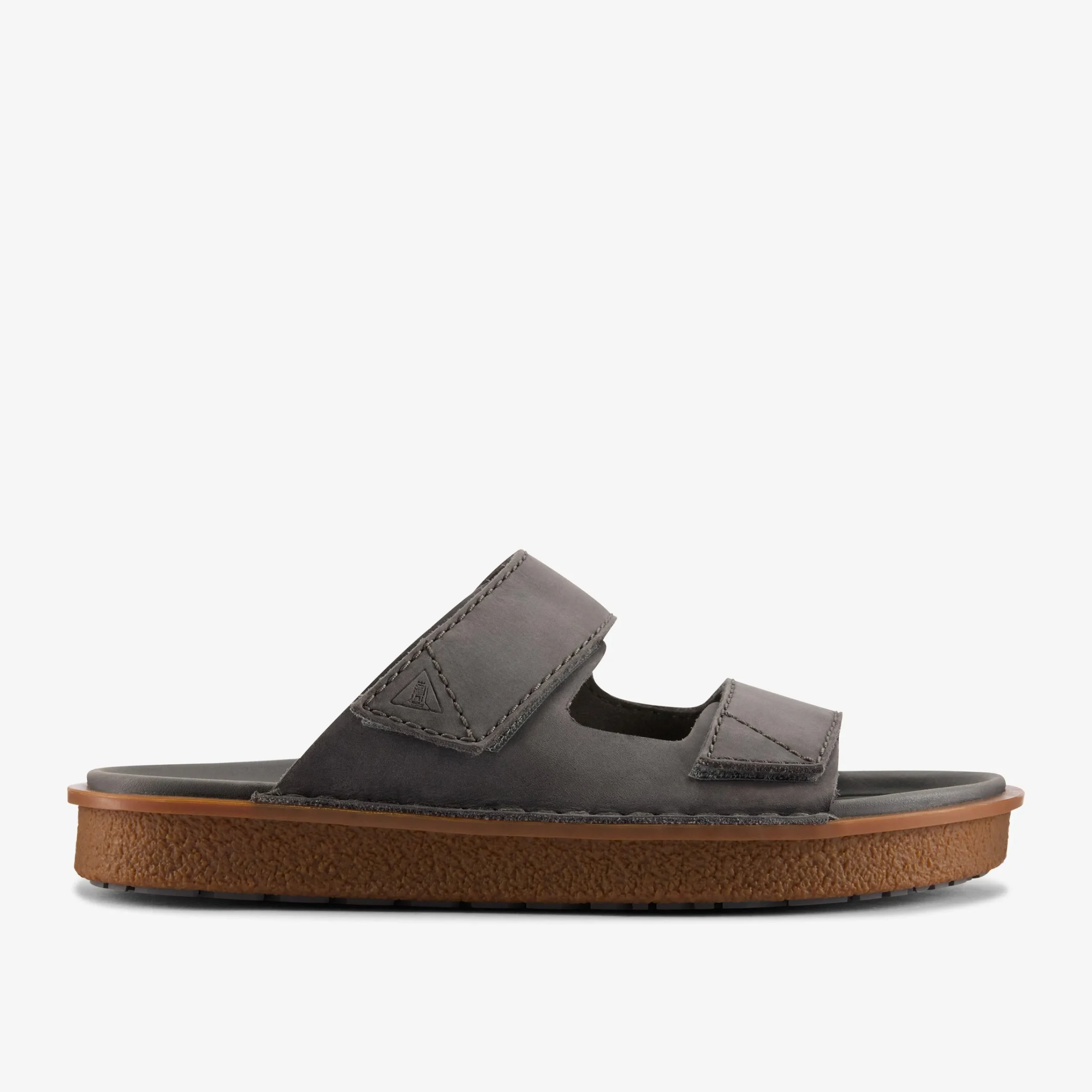 Clarks Litton Strap Dark Grey Leather Cheap
