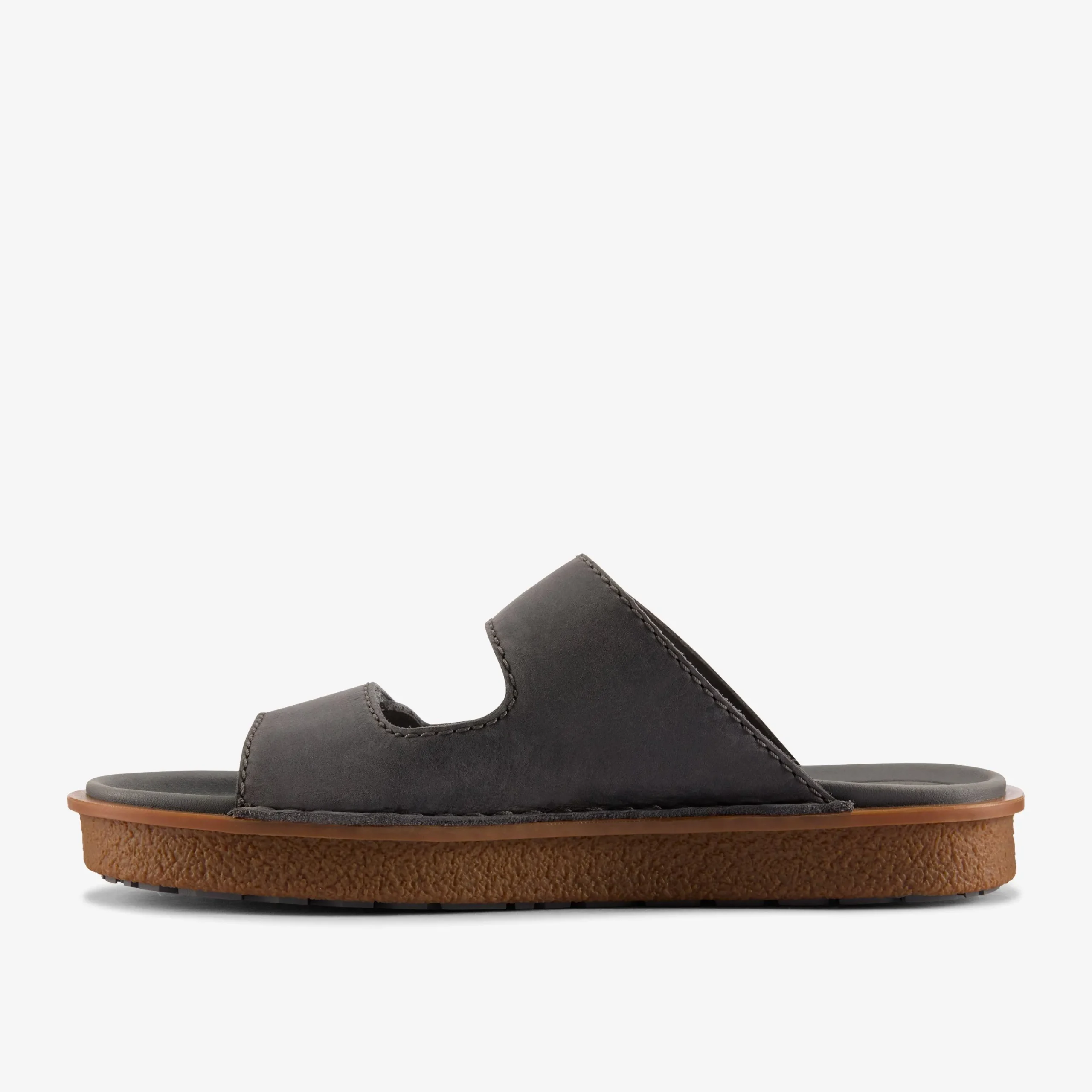 Clarks Litton Strap Dark Grey Leather Cheap