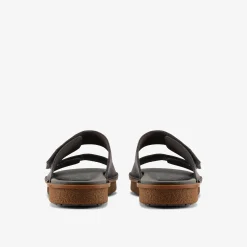 Clarks Litton Strap Dark Grey Leather Cheap