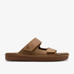Clarks Litton Strap Tan Leather Cheap
