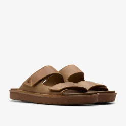 Clarks Litton Strap Tan Leather Cheap