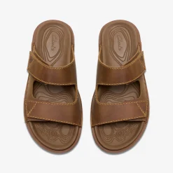 Clarks Litton Strap Tan Leather Cheap