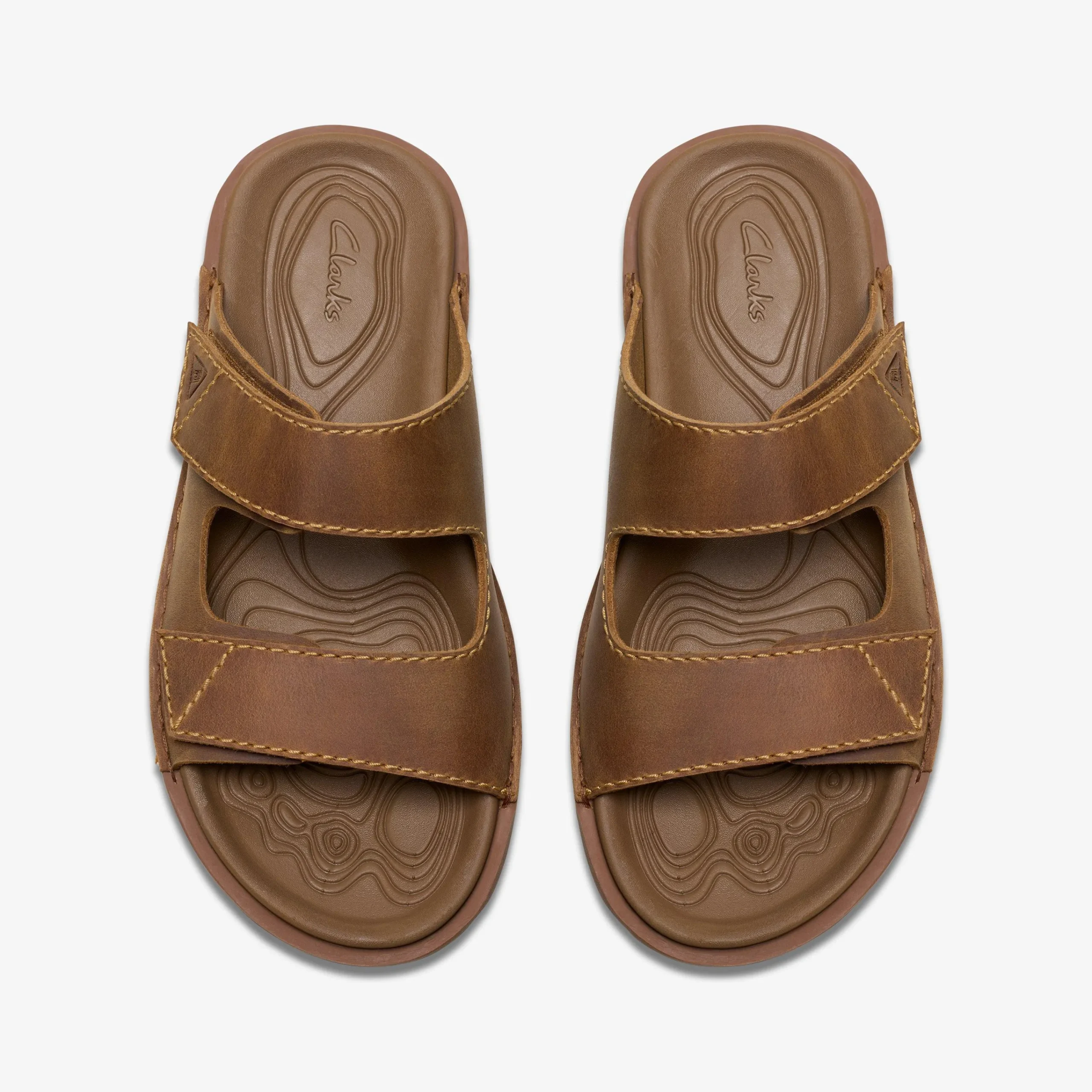 Clarks Litton Strap Tan Leather Cheap
