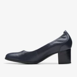 Clarks Loken Step Navy Leather Sale