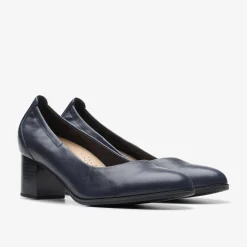 Clarks Loken Step Navy Leather Sale