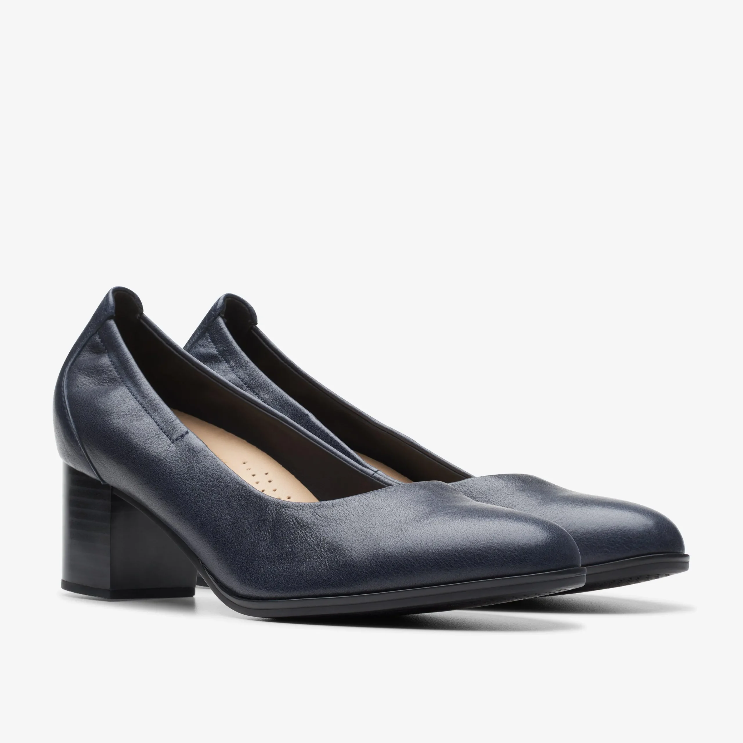Clarks Loken Step Navy Leather Sale