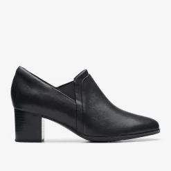 Clarks Loken Way Black Leather Flash Sale