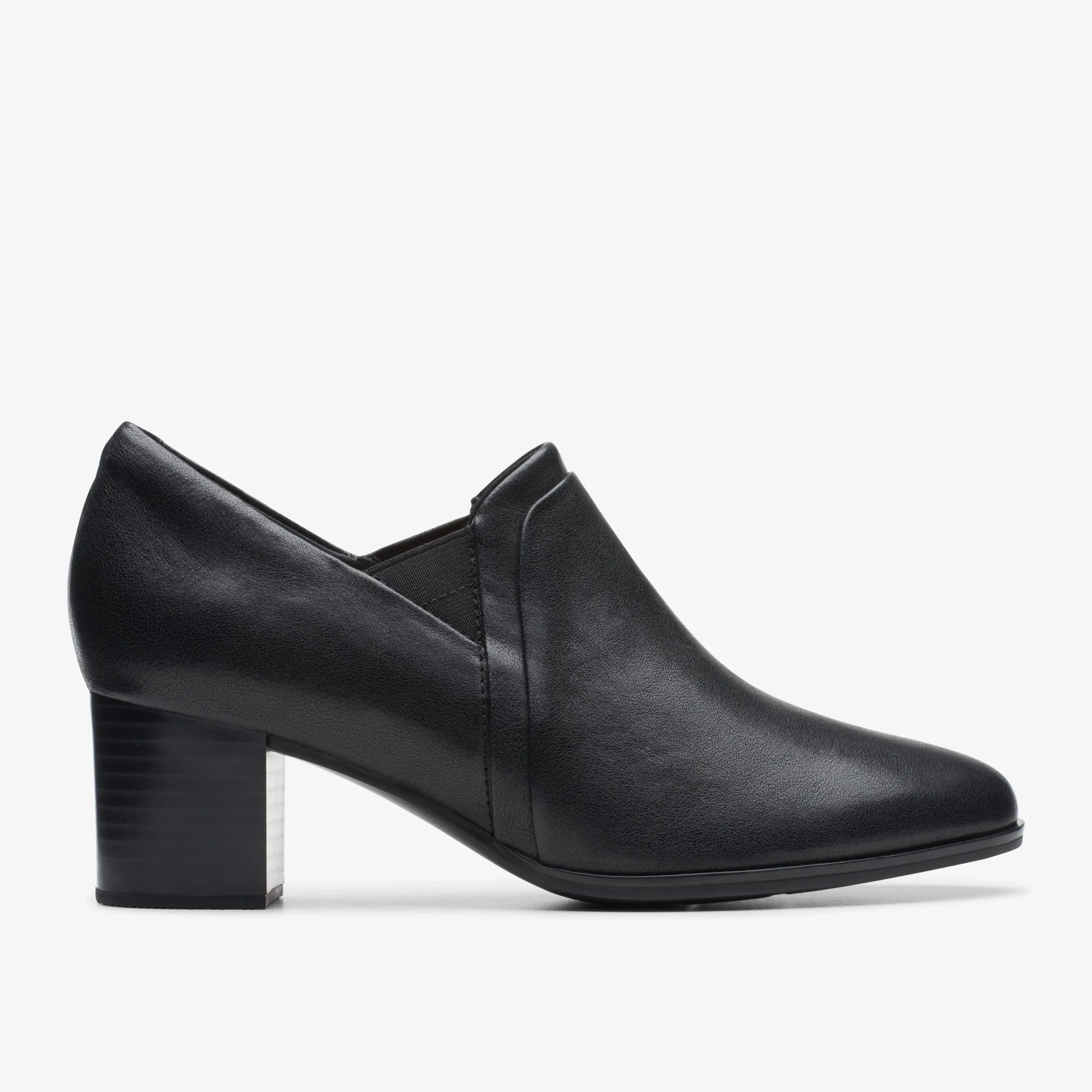 Clarks Loken Way Black Leather Flash Sale