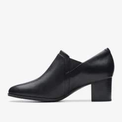 Clarks Loken Way Black Leather Flash Sale