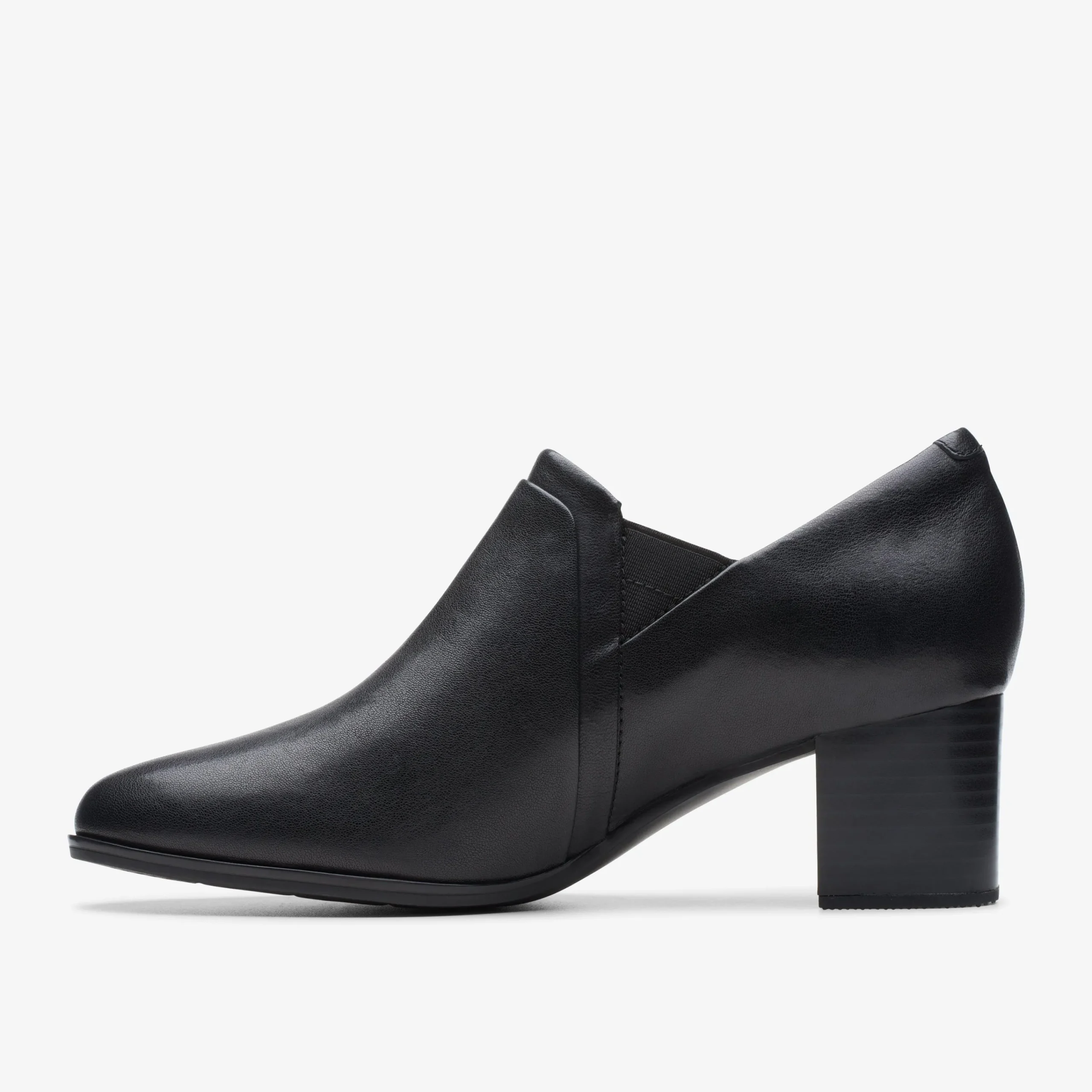 Clarks Loken Way Black Leather Flash Sale