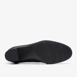 Clarks Loken Way Black Leather Flash Sale