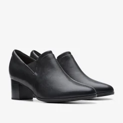 Clarks Loken Way Black Leather Flash Sale