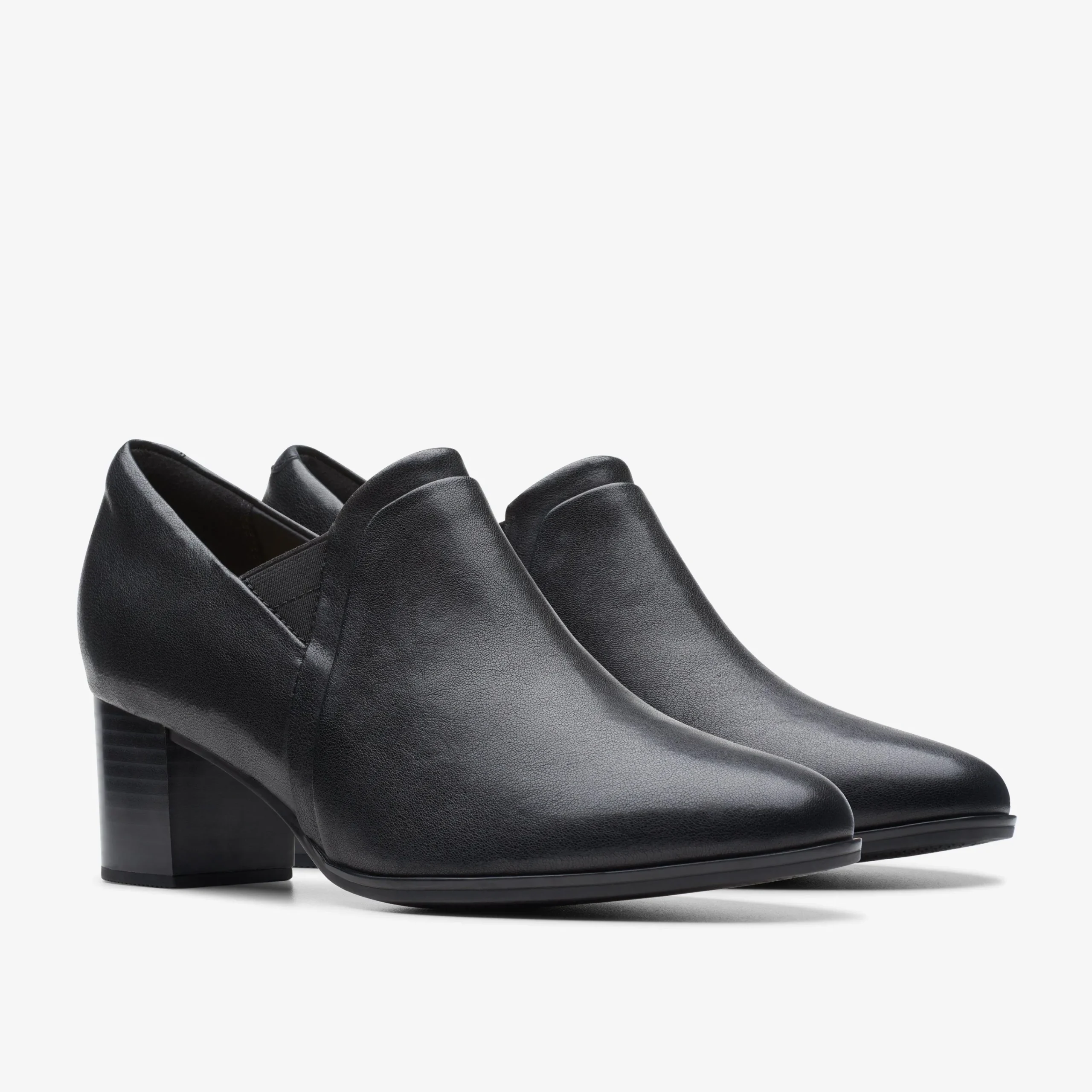 Clarks Loken Way Black Leather Flash Sale