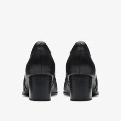 Clarks Loken Way Black Leather Flash Sale