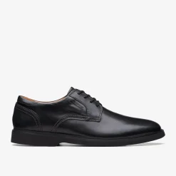 Clarks Malwood Lace Black Leather Flash Sale