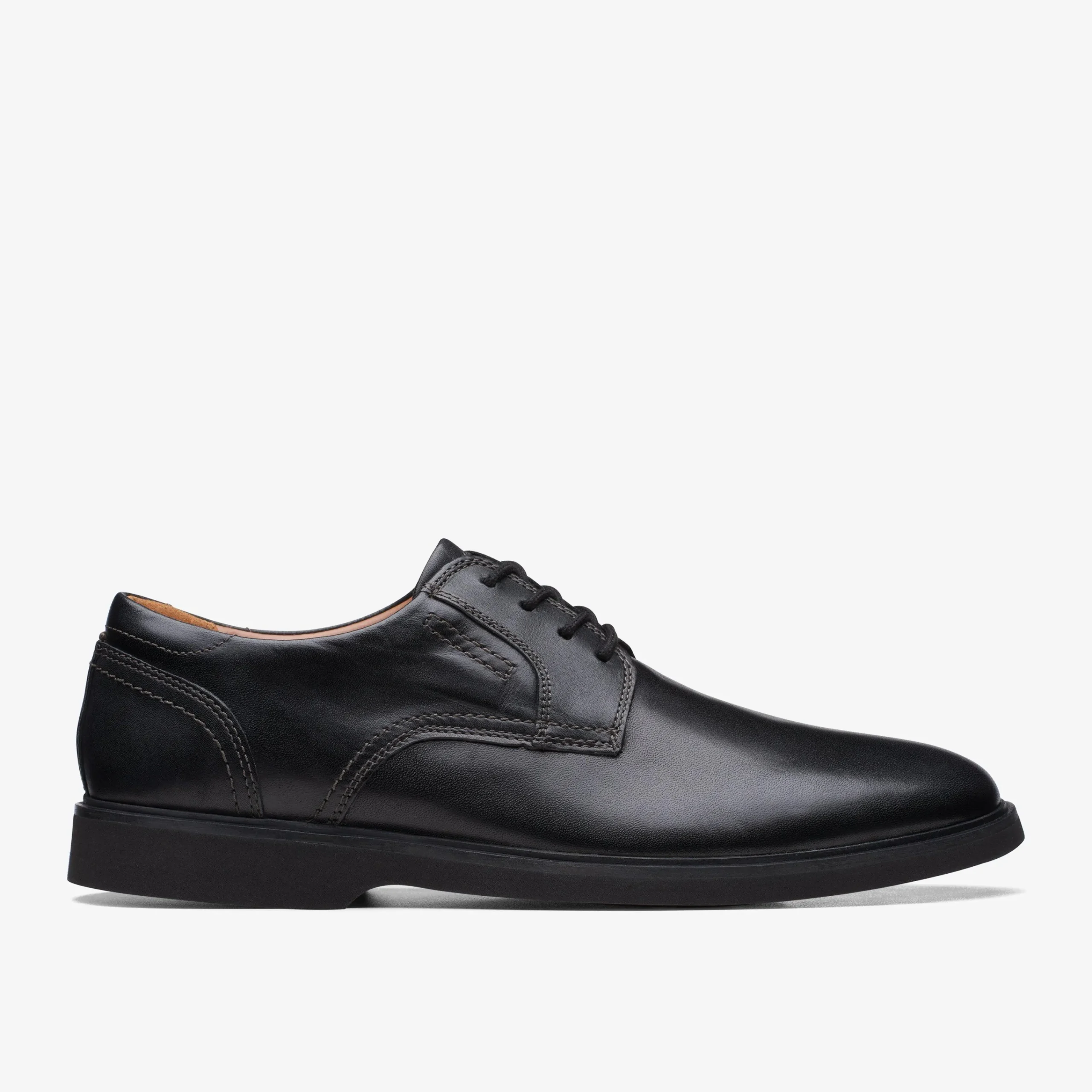 Clarks Malwood Lace Black Leather Flash Sale
