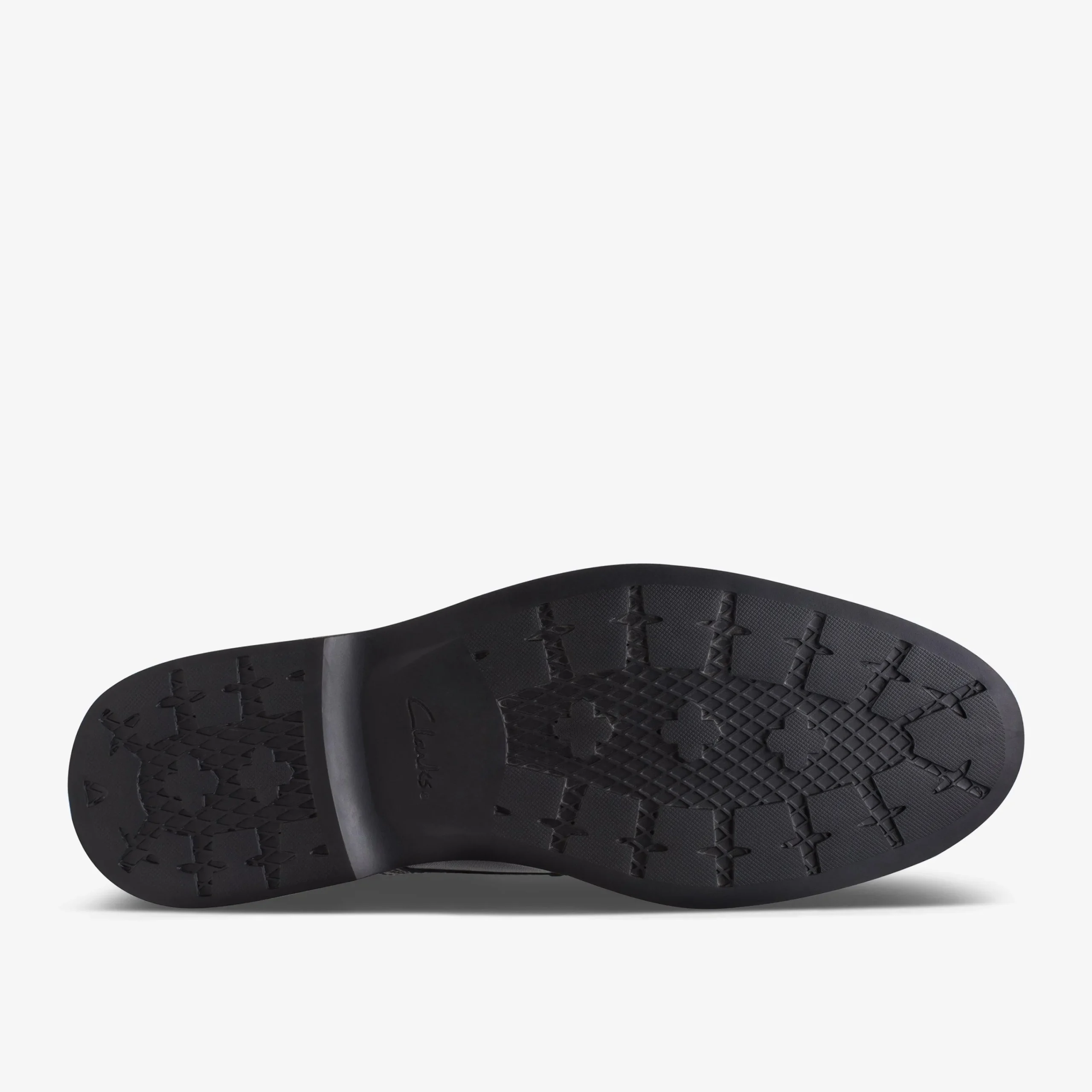 Clarks Malwood Lace Black Leather Flash Sale