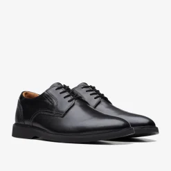 Clarks Malwood Lace Black Leather Flash Sale