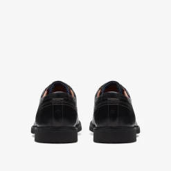 Clarks Malwood Lace Black Leather Flash Sale