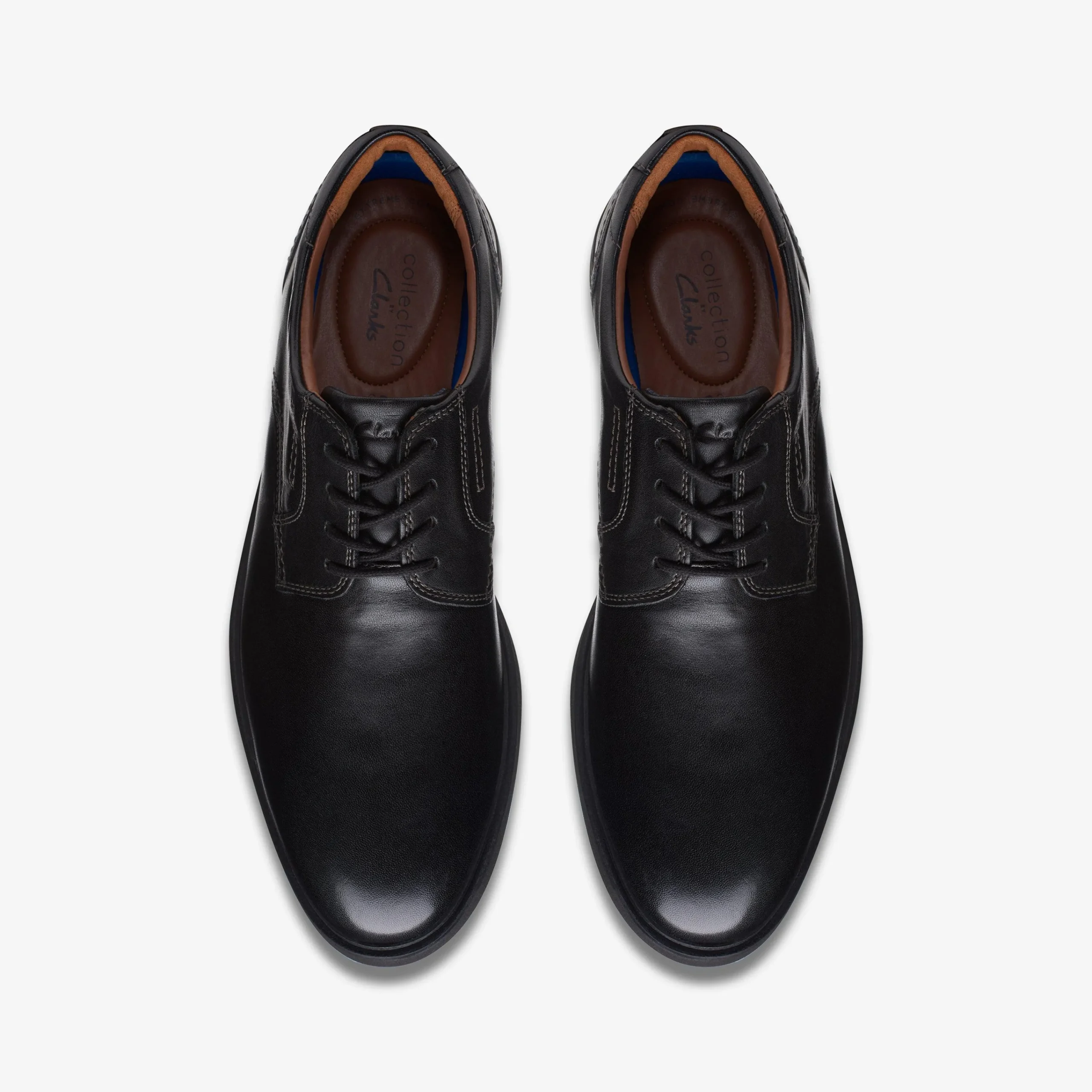 Clarks Malwood Lace Black Leather Flash Sale