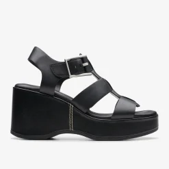 Clarks Manon Cove Black Leather Shop