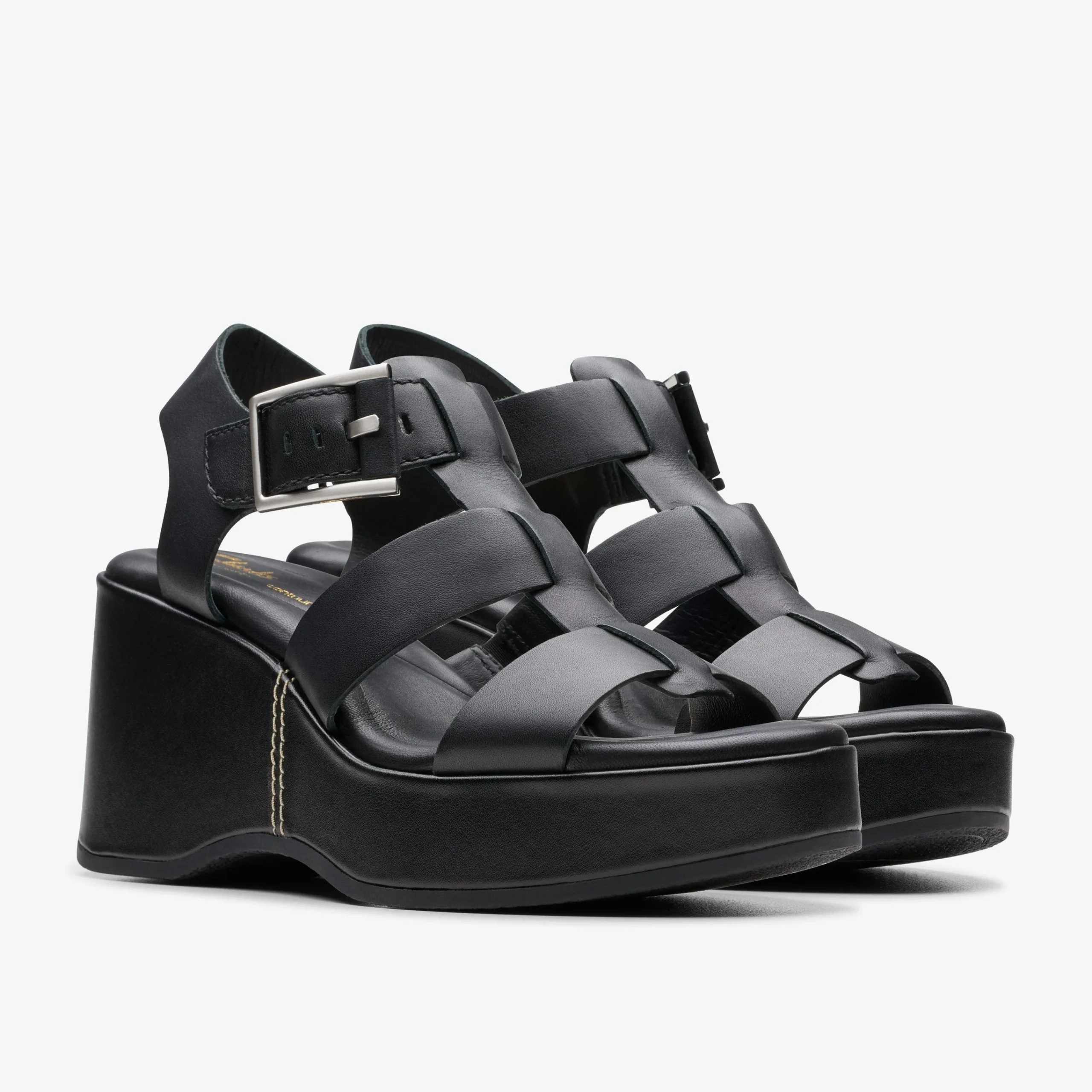 Clarks Manon Cove Black Leather Shop