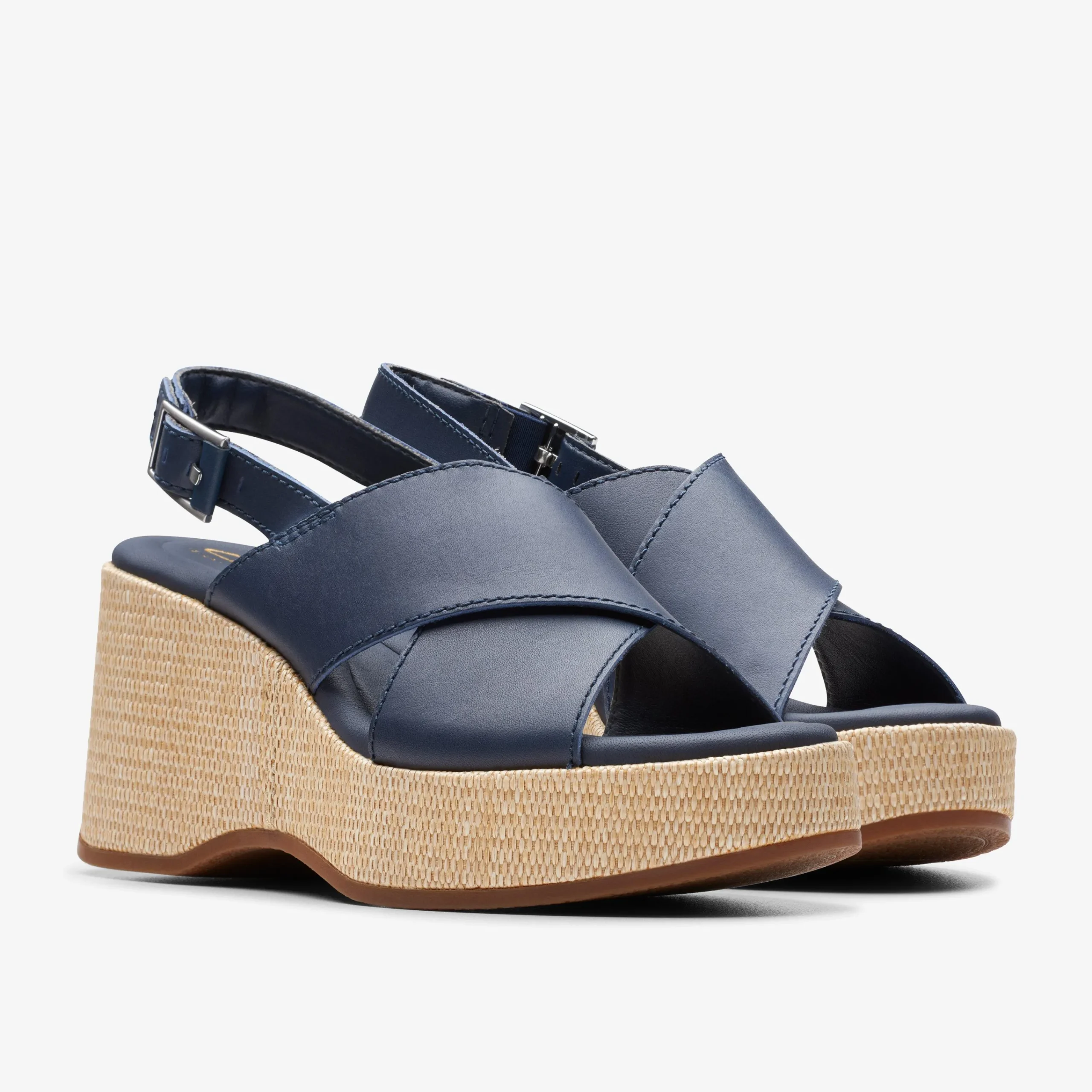 Clarks Manon Wish Navy Leather New