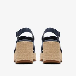 Clarks Manon Wish Navy Leather New