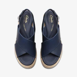 Clarks Manon Wish Navy Leather New