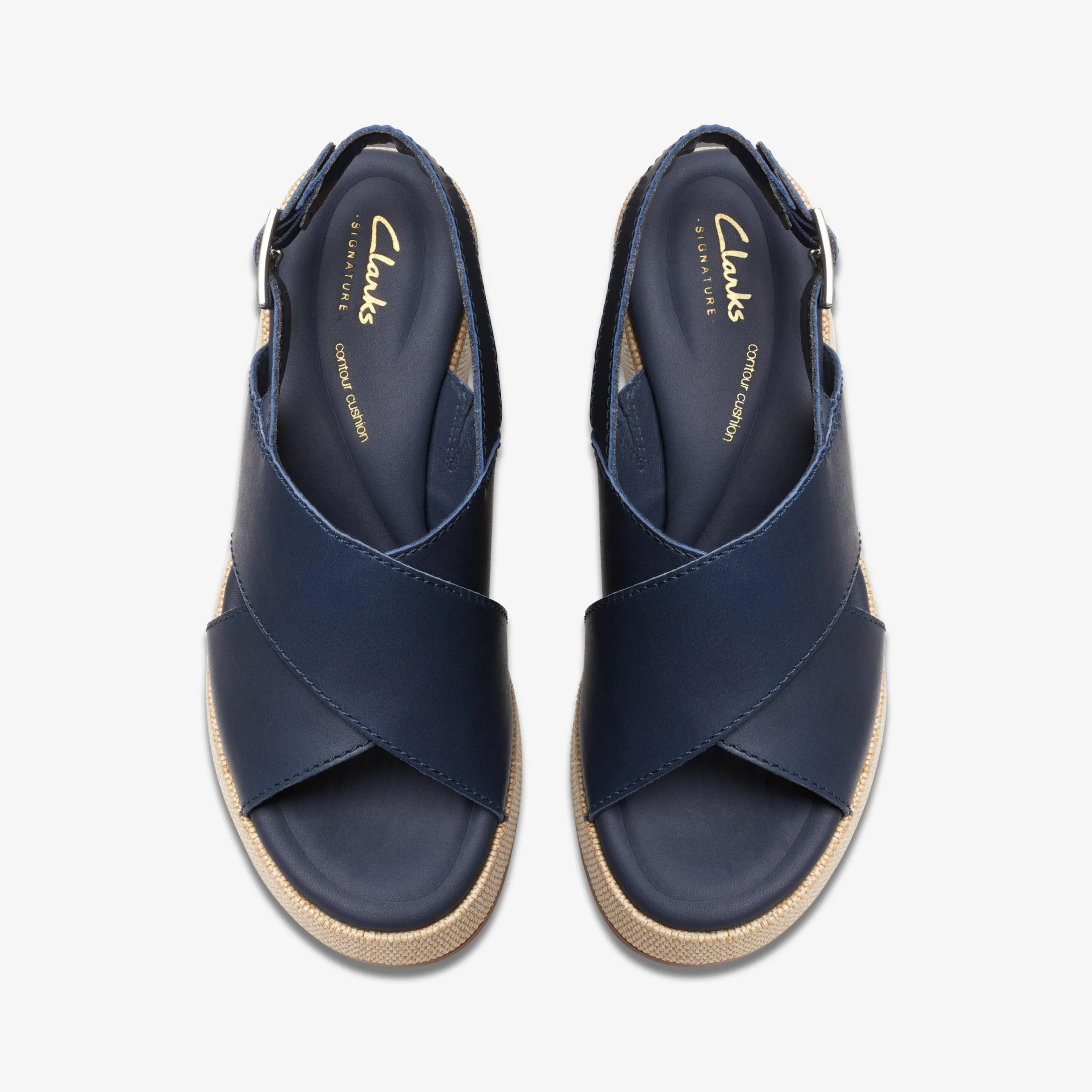 Clarks Manon Wish Navy Leather New