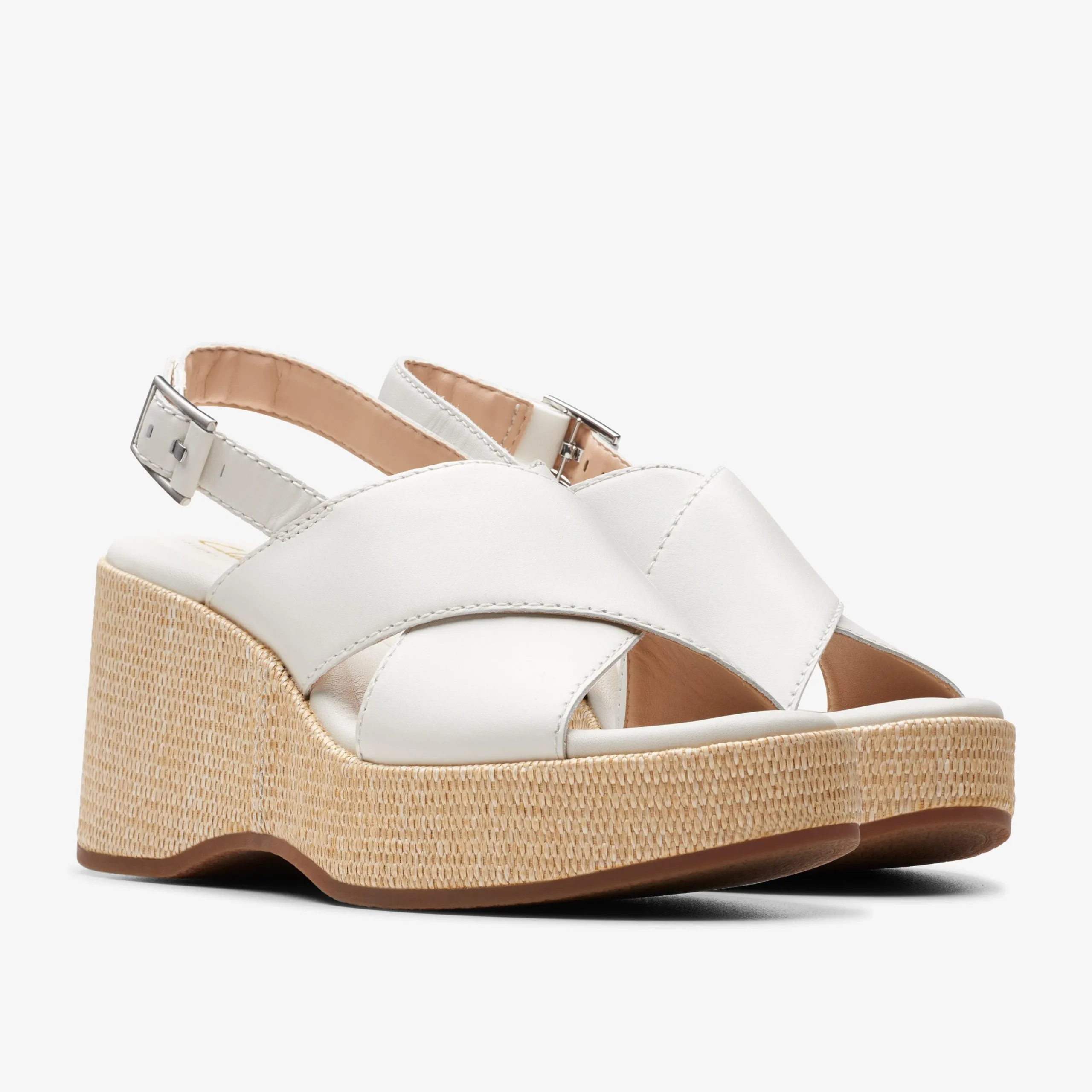 Clarks Manon Wish Off White Leather Sale