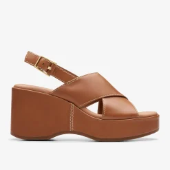 Clarks Manon Wish Tan Leather New