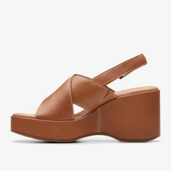 Clarks Manon Wish Tan Leather New