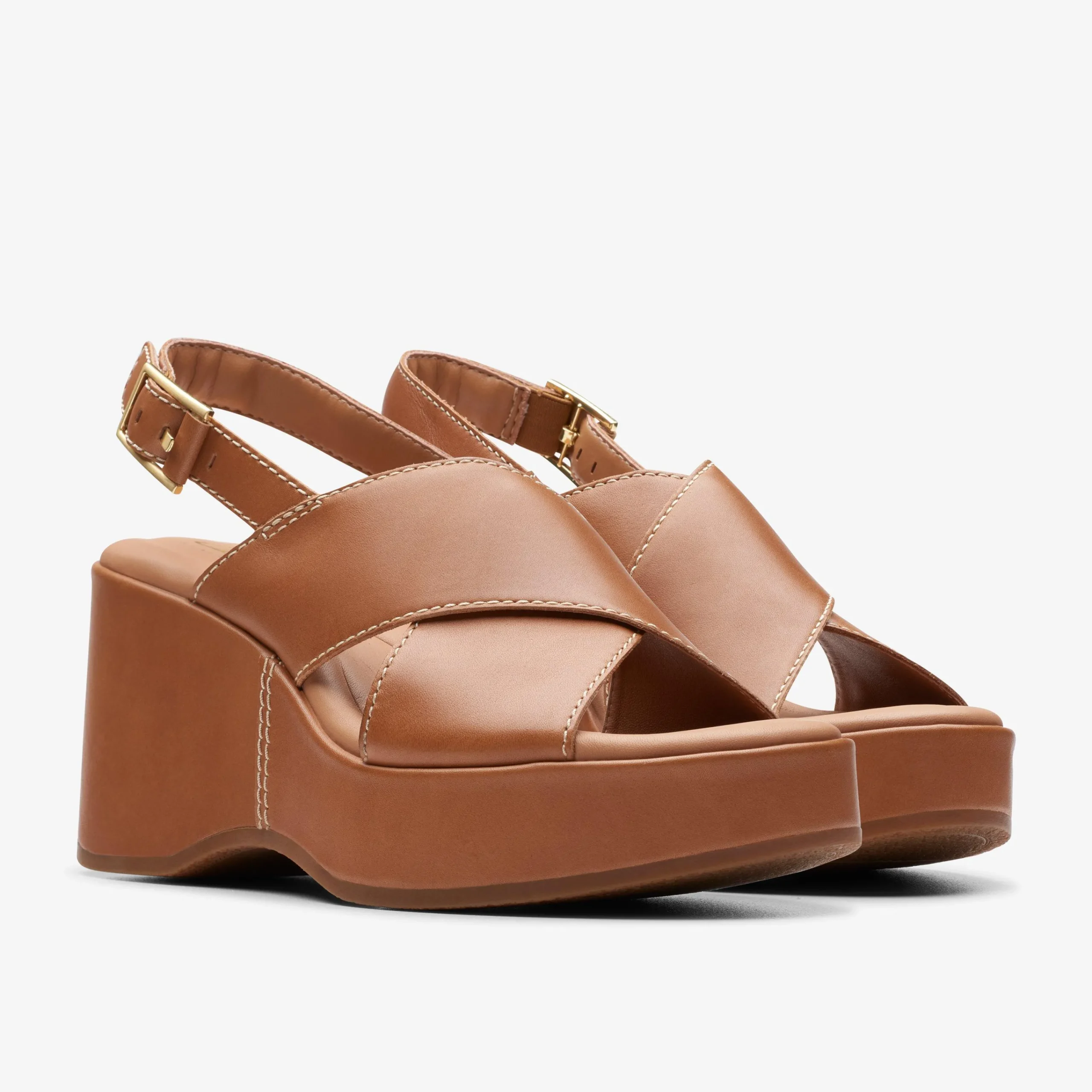 Clarks Manon Wish Tan Leather New