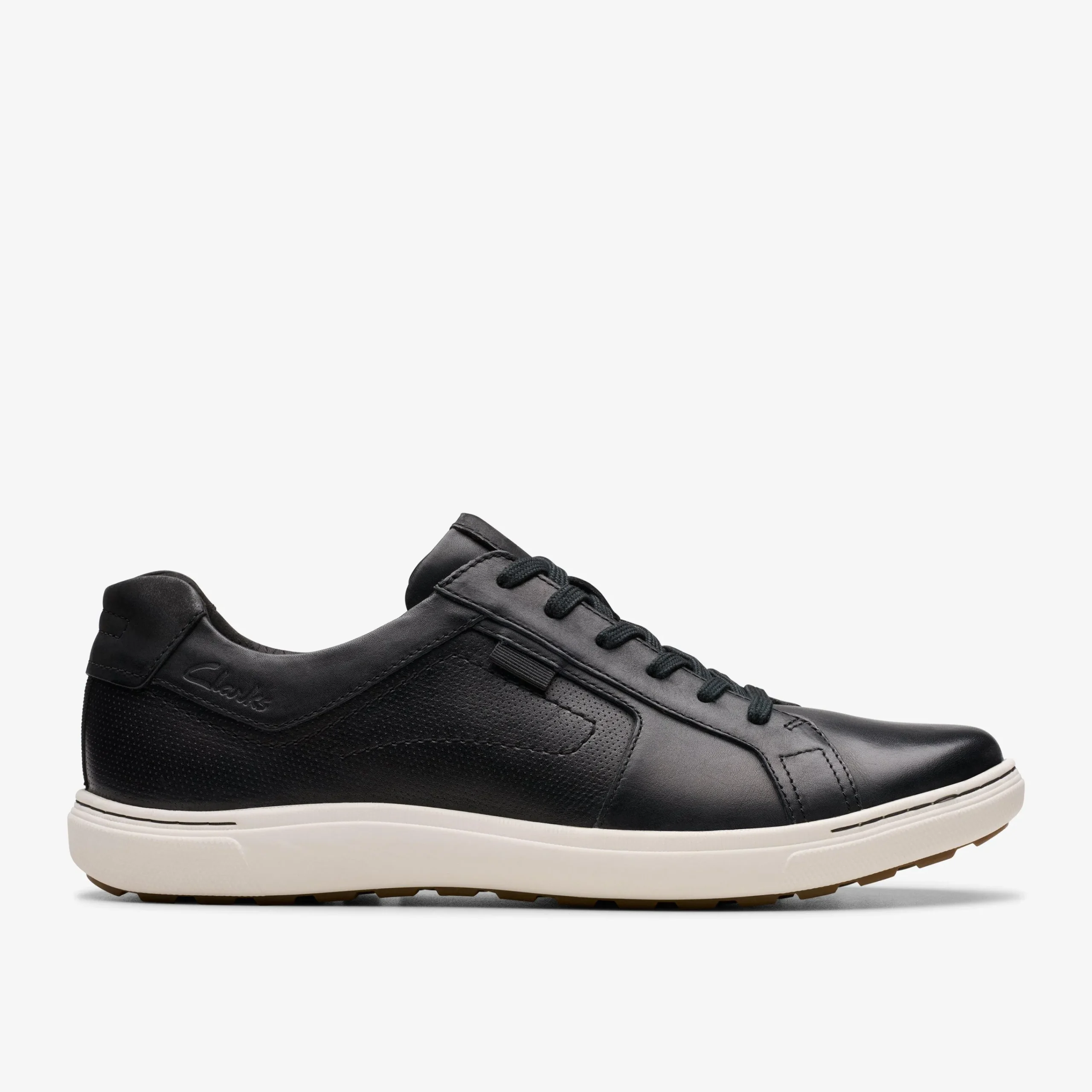 Clarks Mapstone Lace Black Leather Sale