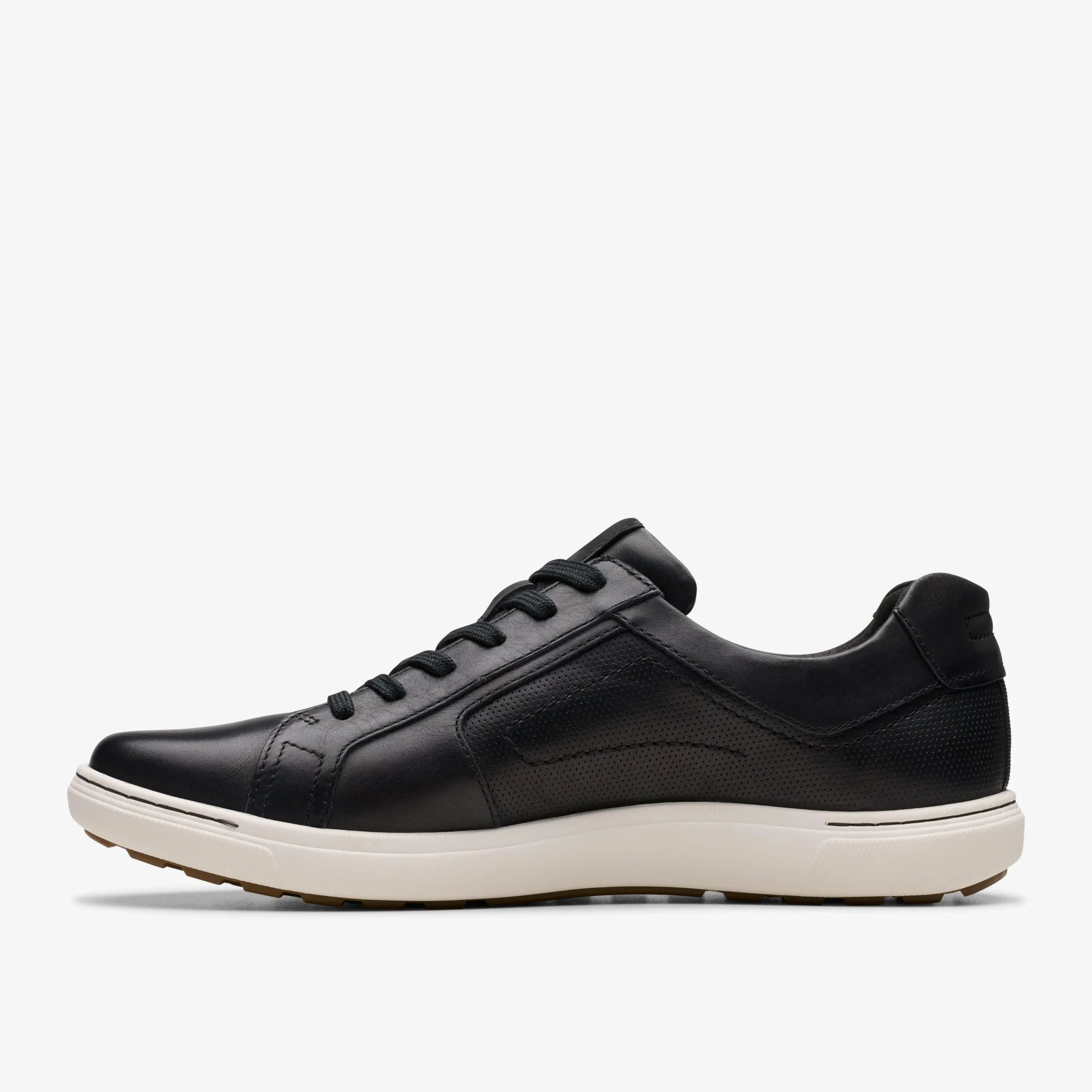 Clarks Mapstone Lace Black Leather Sale