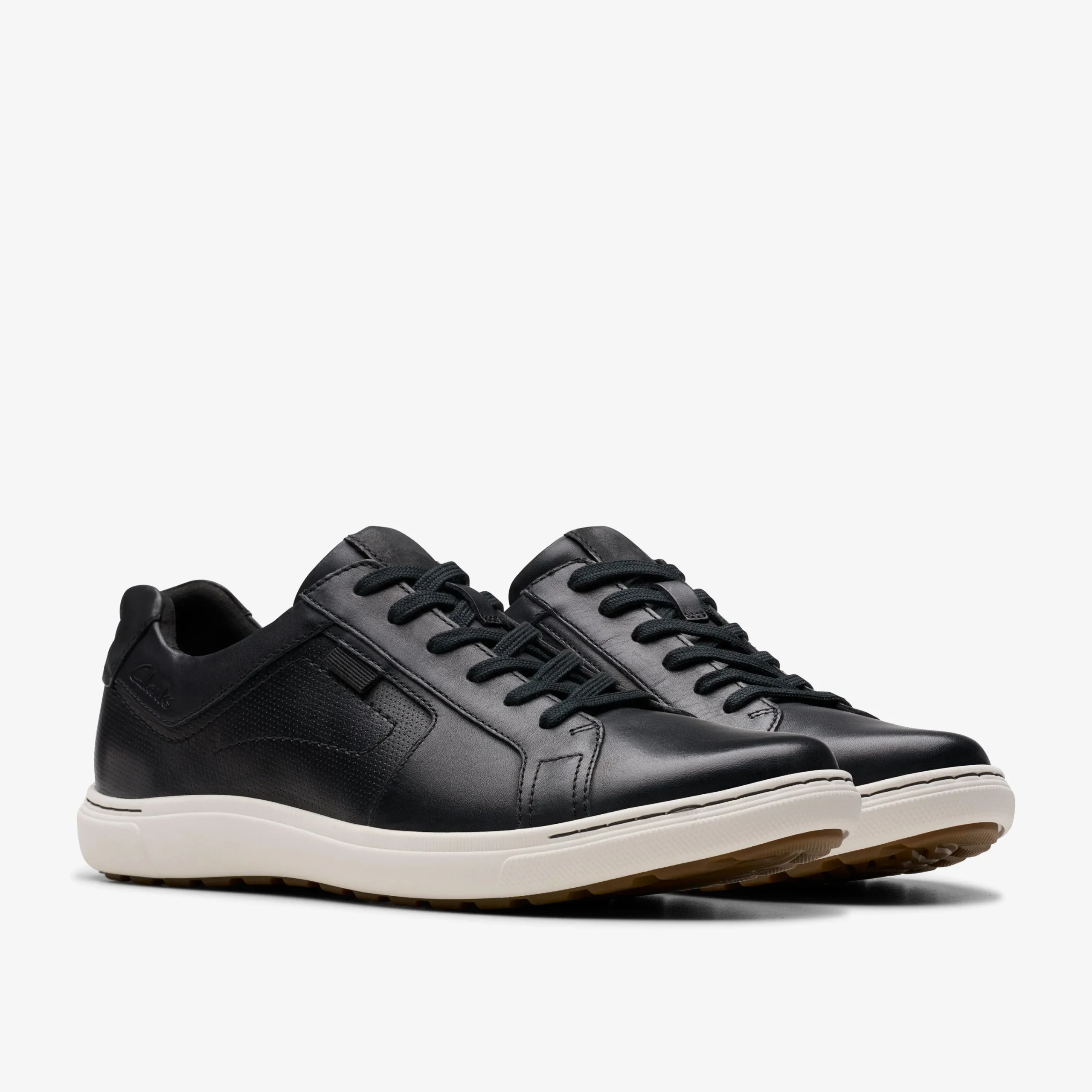 Clarks Mapstone Lace Black Leather Sale