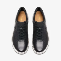 Clarks Mapstone Lace Black Leather Sale