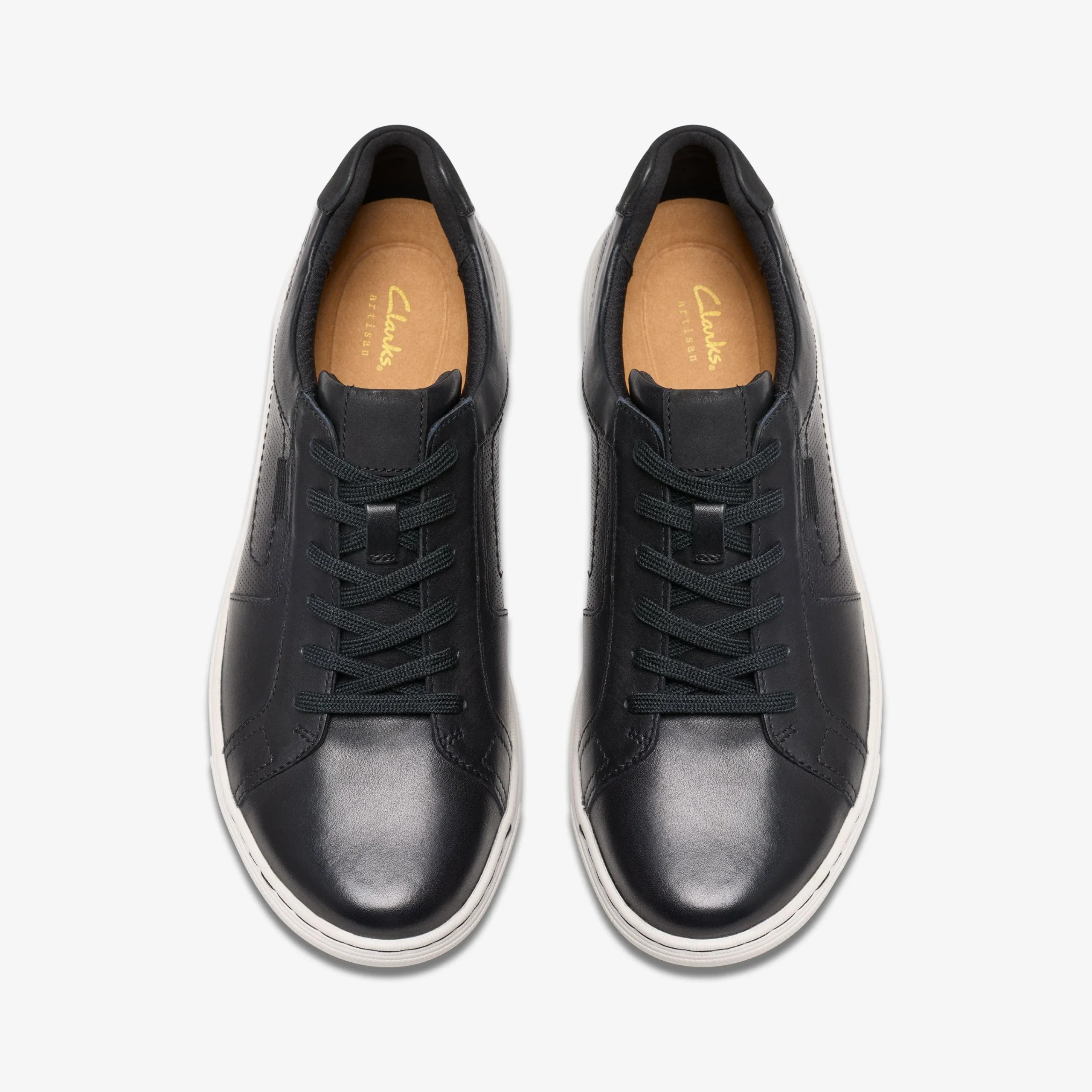 Clarks Mapstone Lace Black Leather Sale