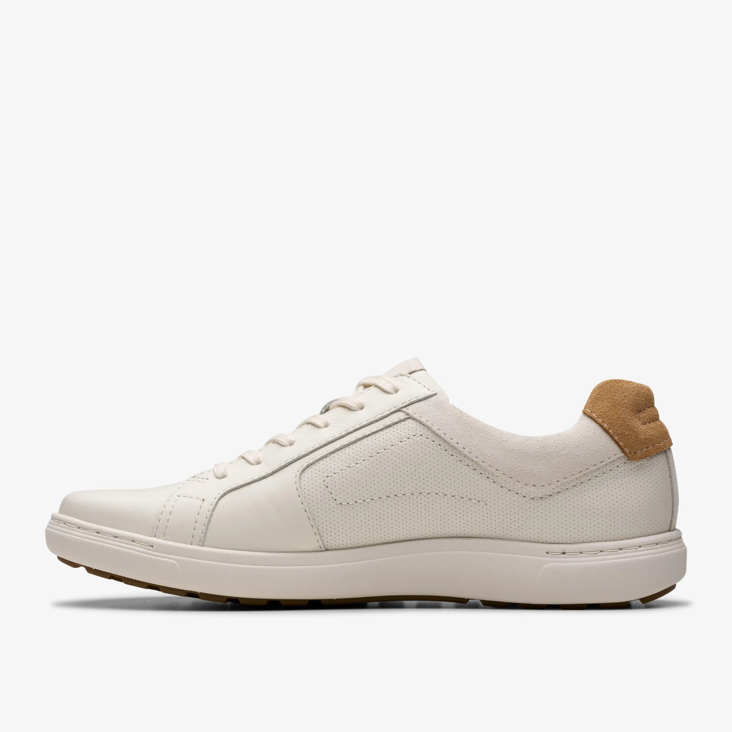 Clarks Mapstone Lace White Leather Clearance