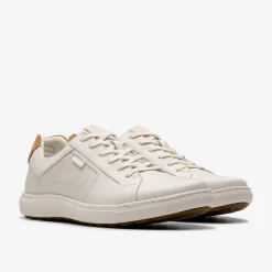Clarks Mapstone Lace White Leather Clearance