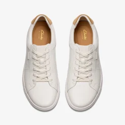 Clarks Mapstone Lace White Leather Clearance