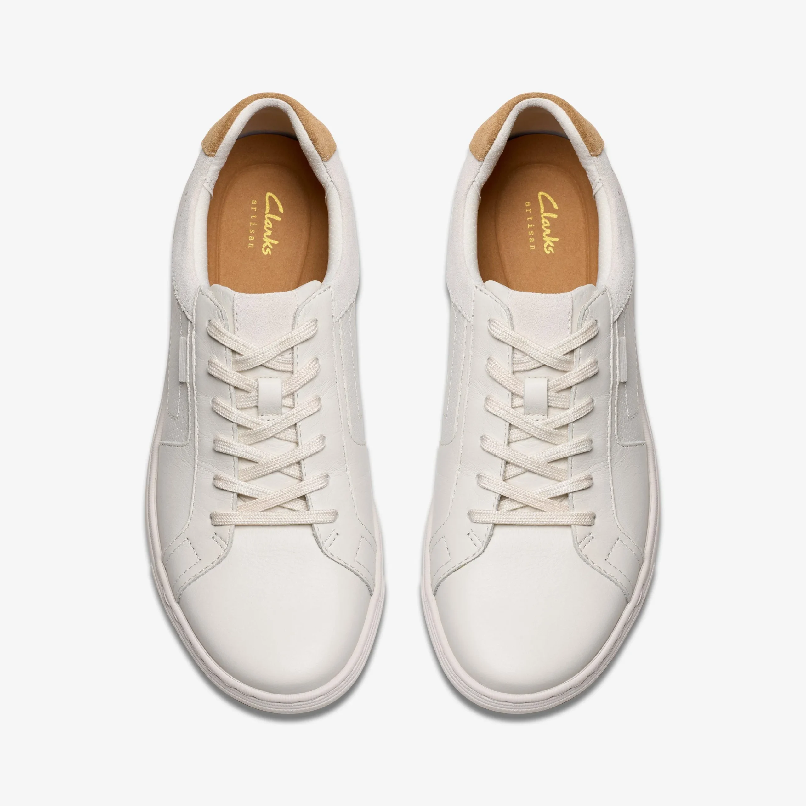 Clarks Mapstone Lace White Leather Clearance