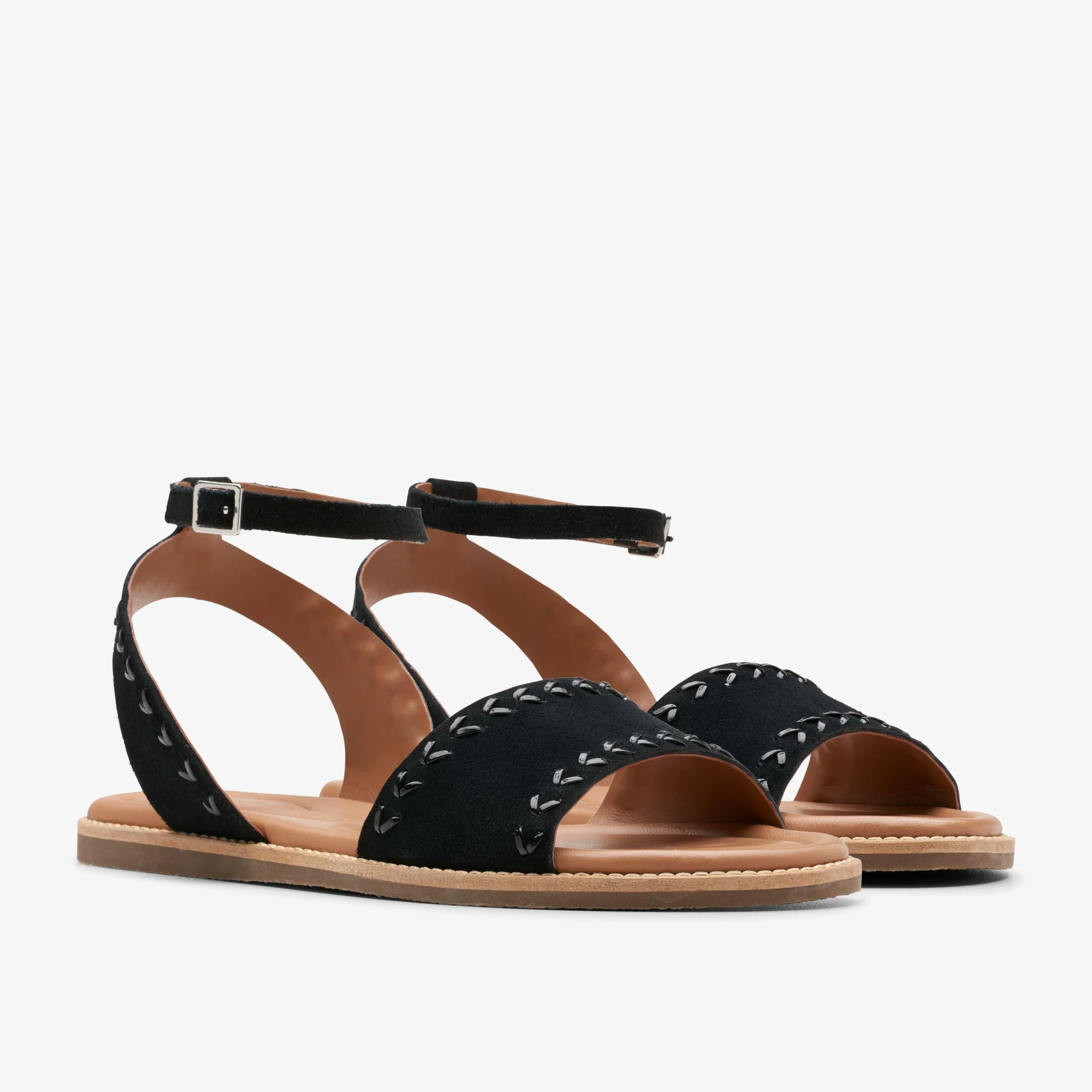 Clarks Maritime May Black Suede Fashion